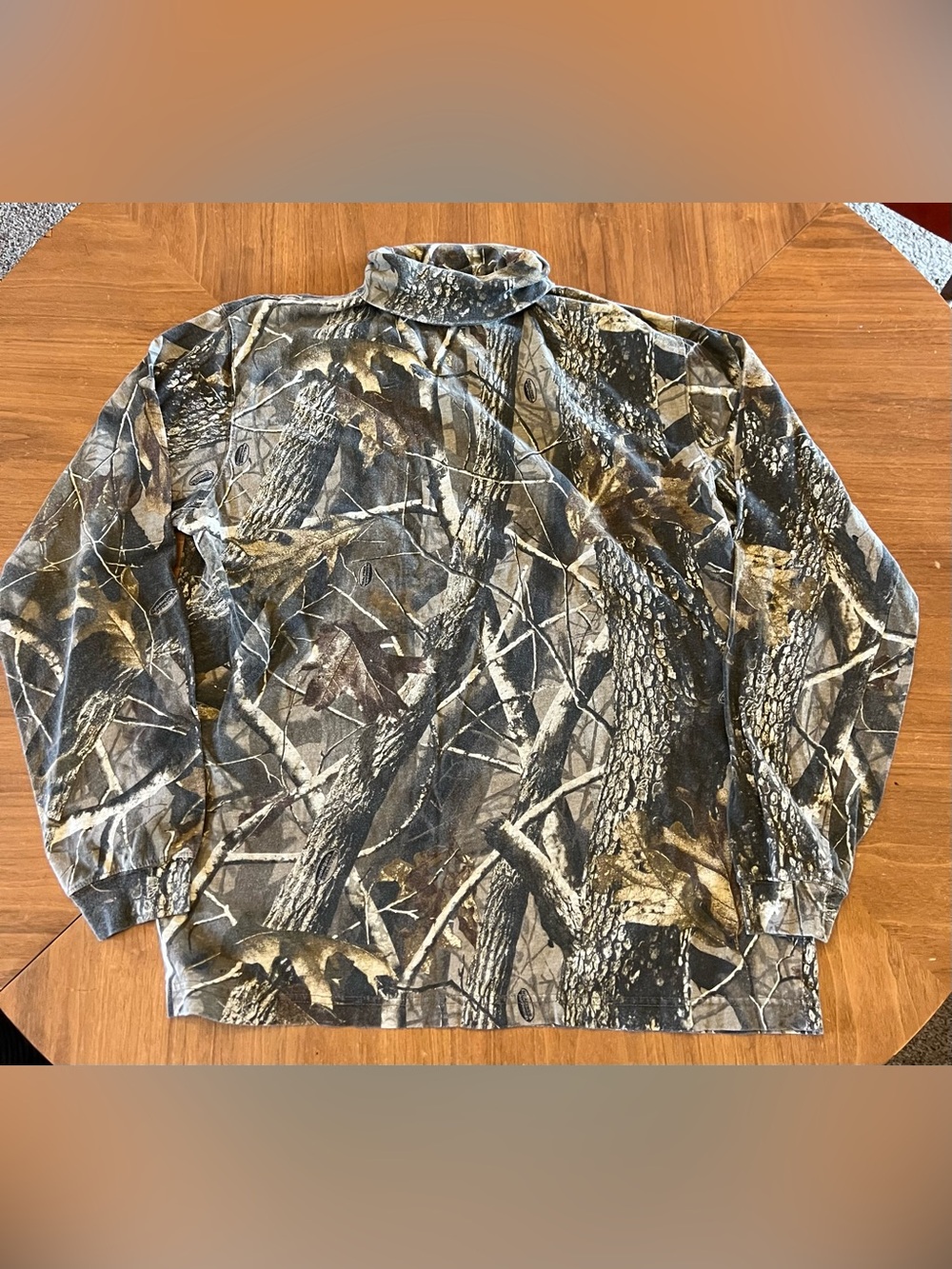 Vintage Gander Mountain Realtree Hardwoods Camo Turtleneck Long Sleeve Shirt